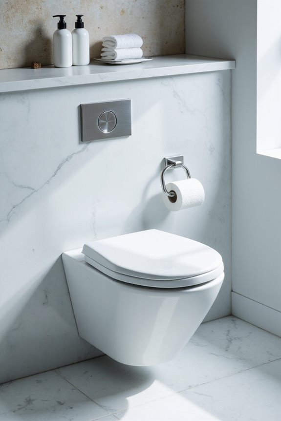 sleek bathroom toilet roll holders