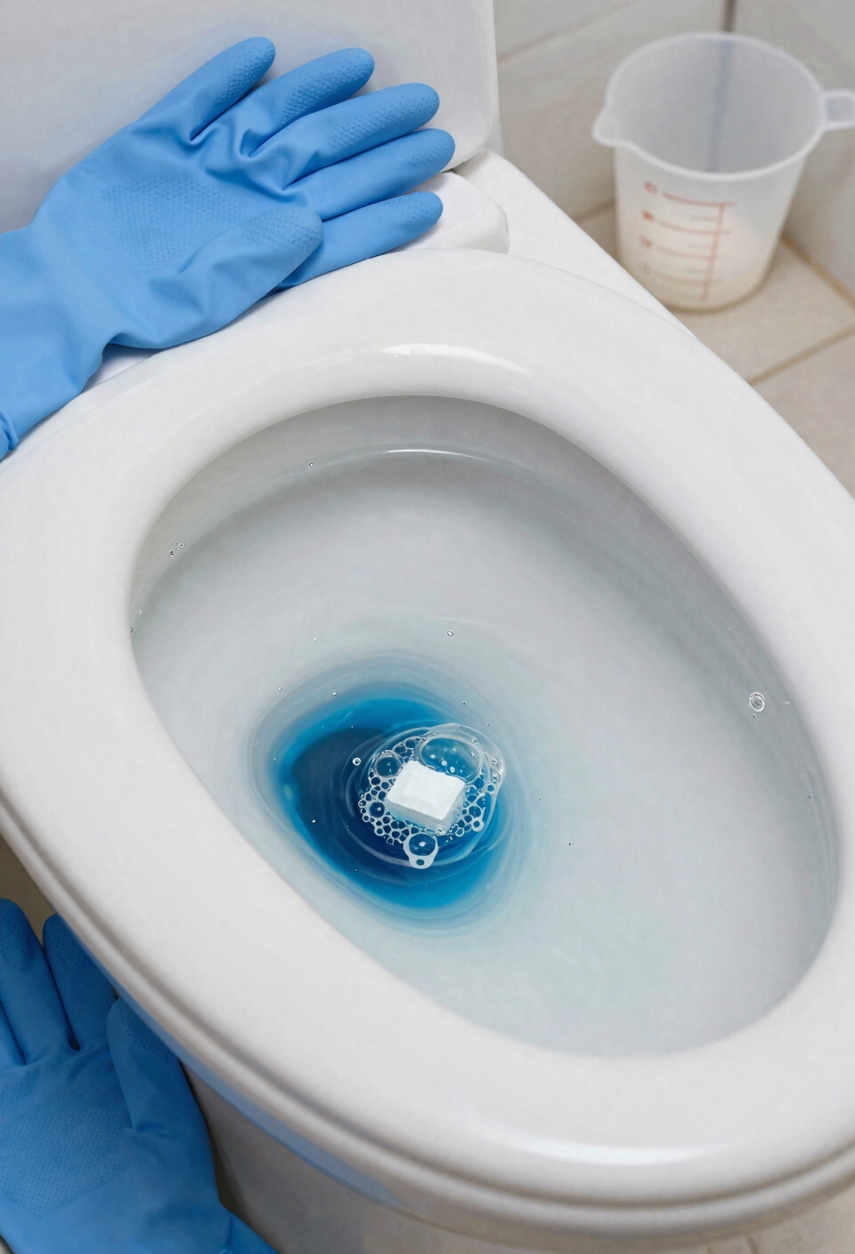 blue dye forms gummy sludge