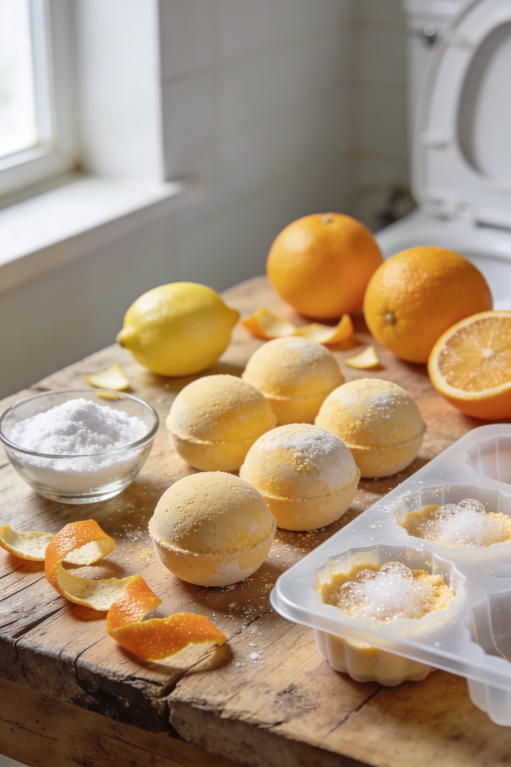 citrus scented homemade toilet bombs