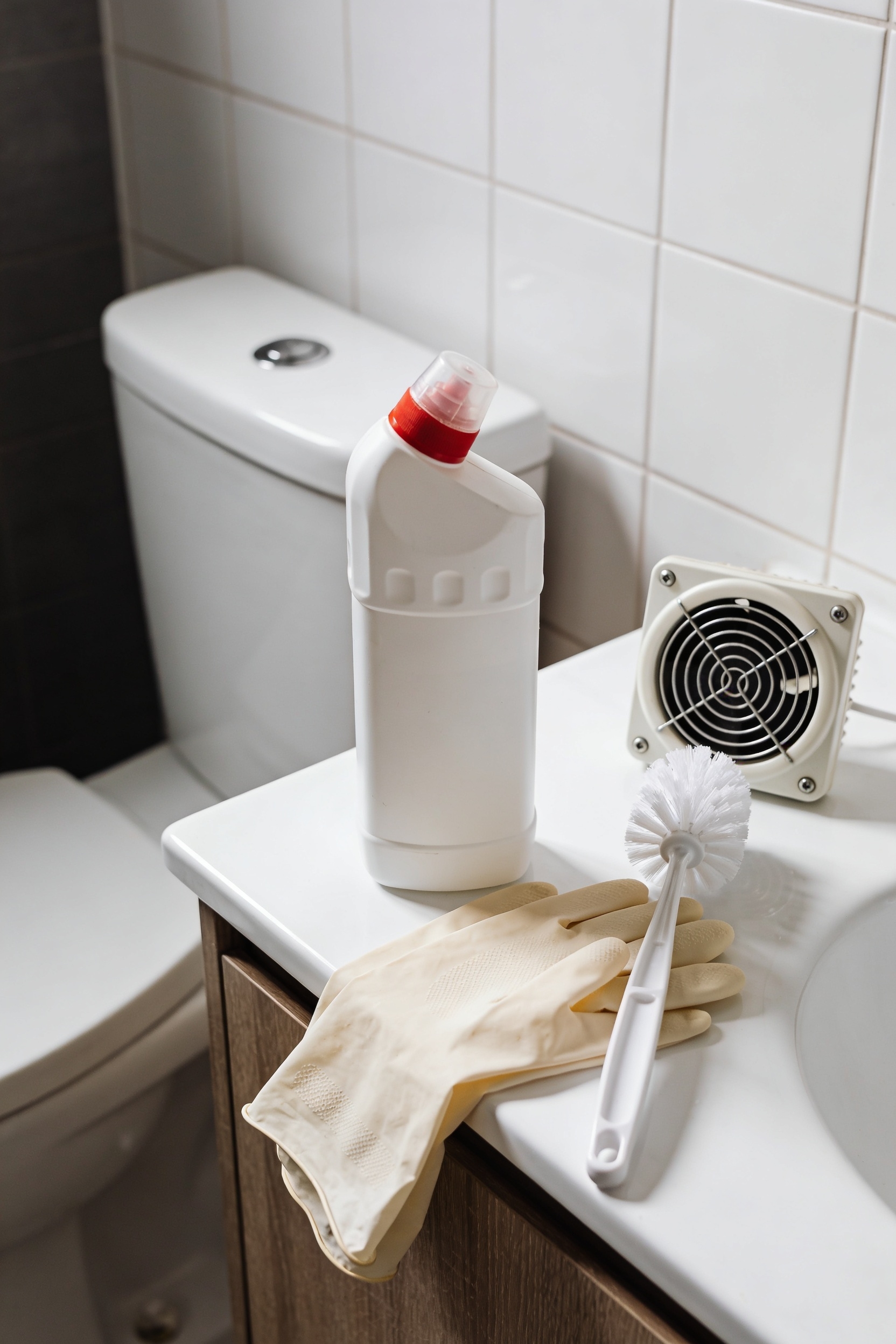 handle toilet bowl cleaners safely