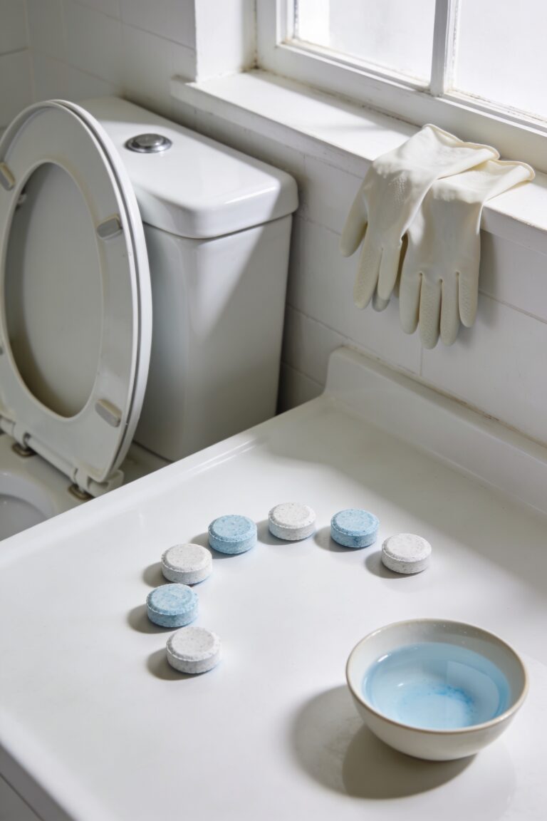 hands free toilet tank cleaners