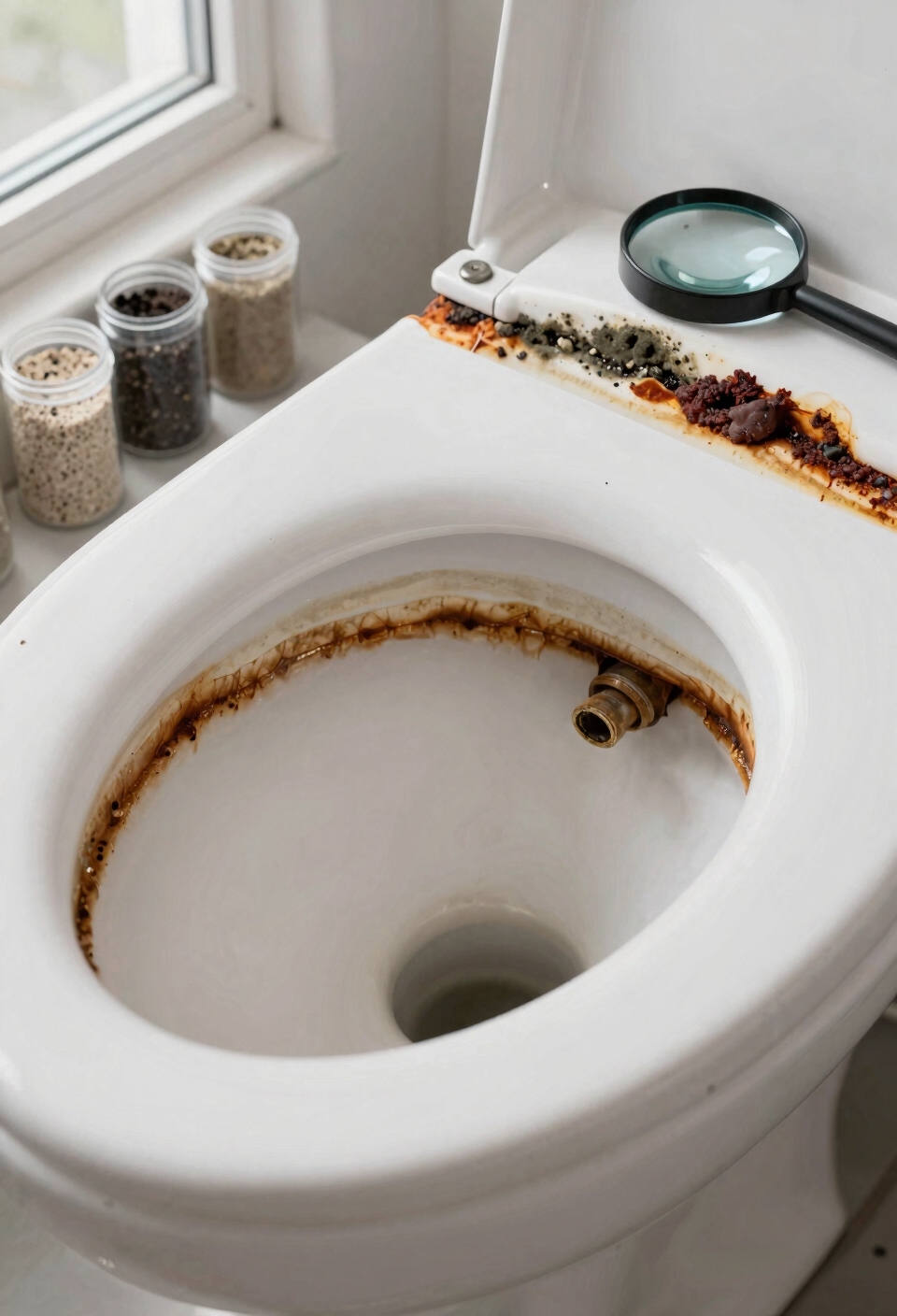 hard water mineral stains