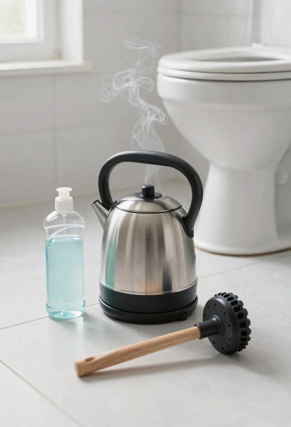 hot dish soap flush