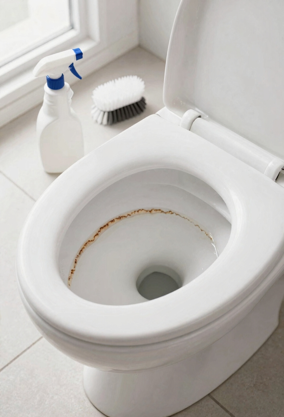 lower water to expose buildup