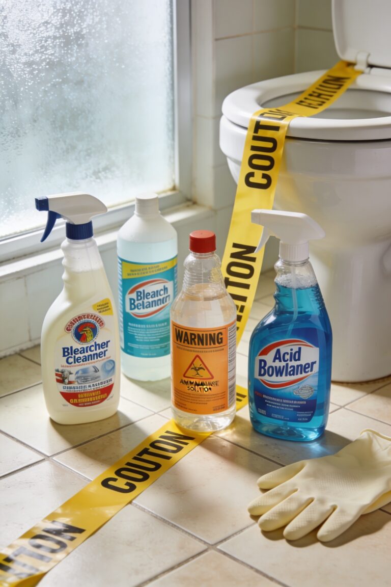 never mix bleach and ammonia