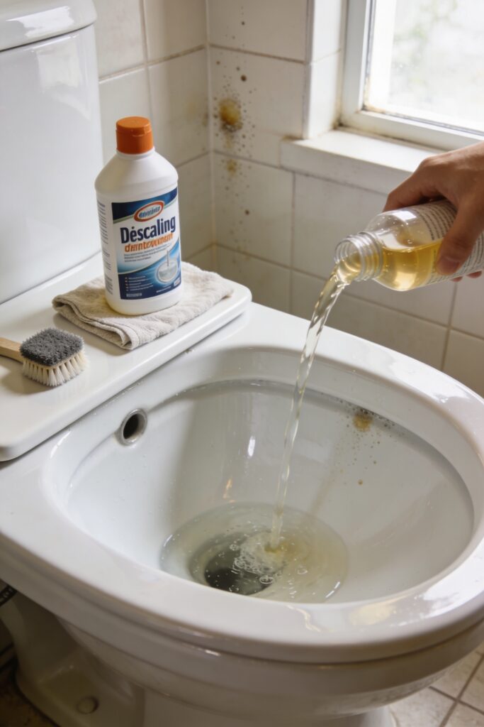 prevent toilet scale permanently