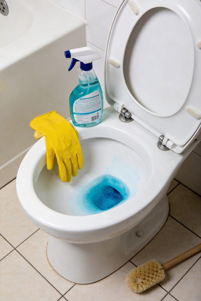 remove blue toilet ring