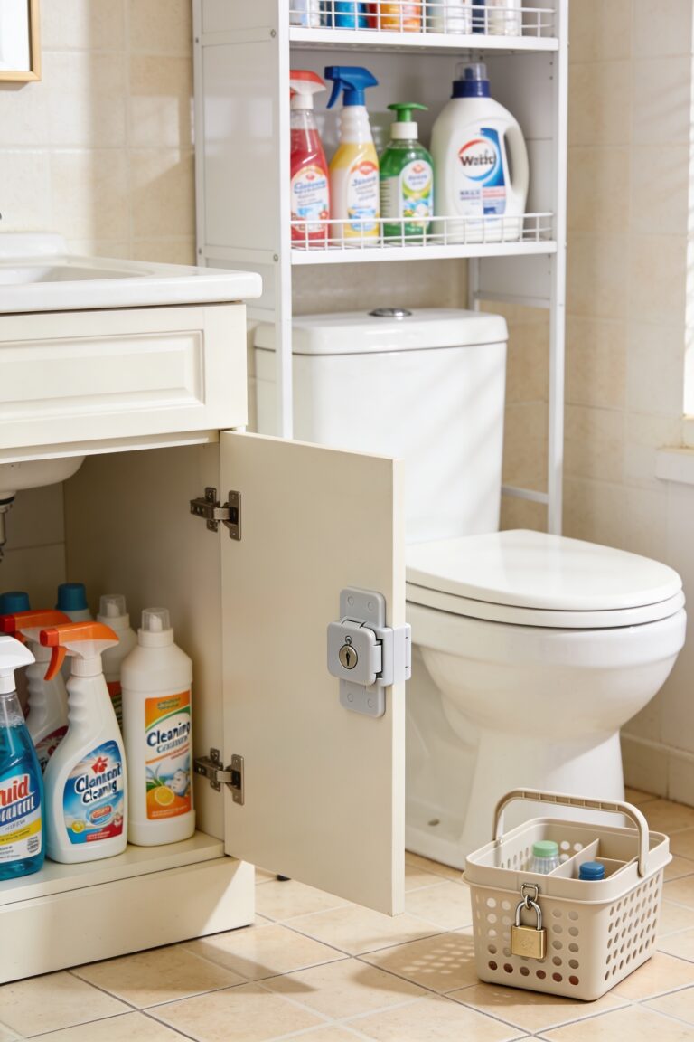 store toilet cleaners out of reach
