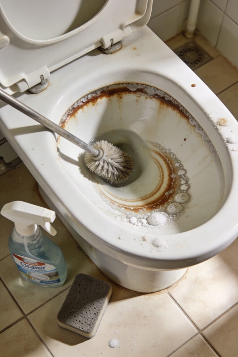 stubborn brown toilet stains