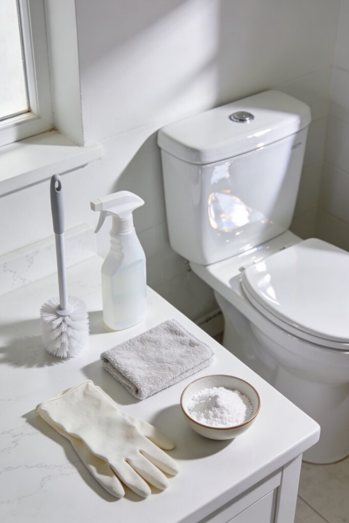 thorough daily toilet cleaning routine