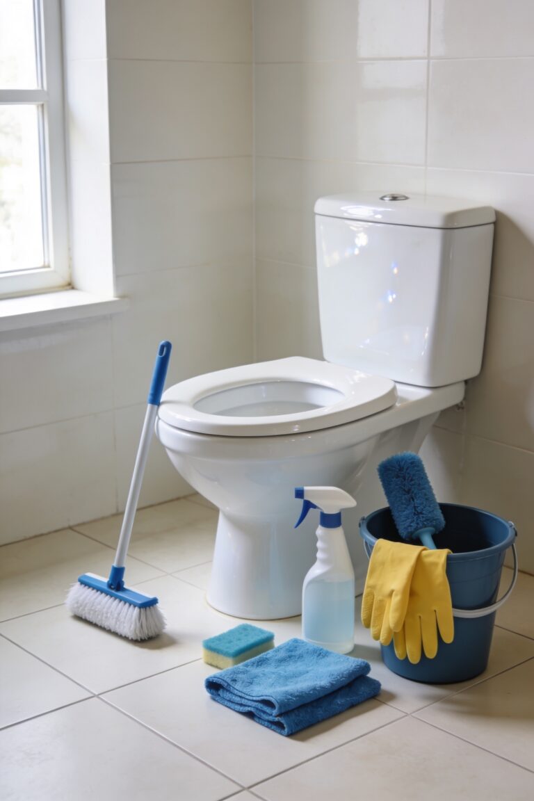 thorough weekly toilet deep cleaning