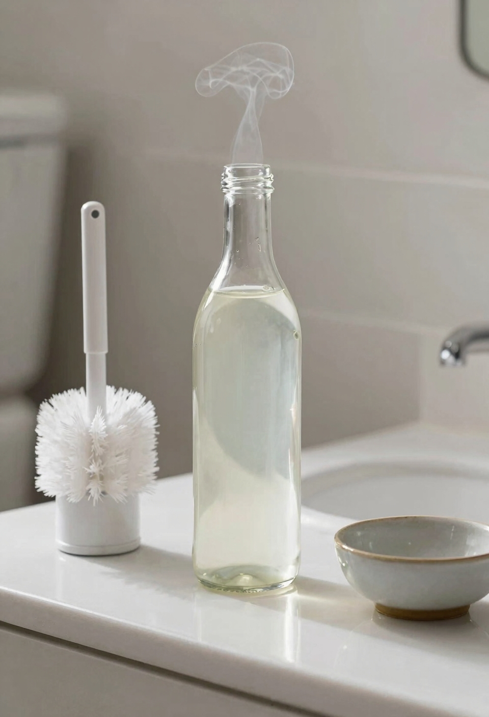 undiluted vinegar overnight soak
