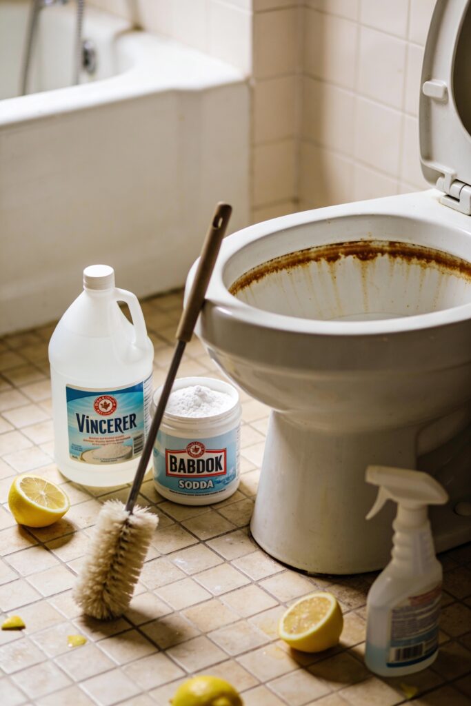 vinegar dissolves hard water ring