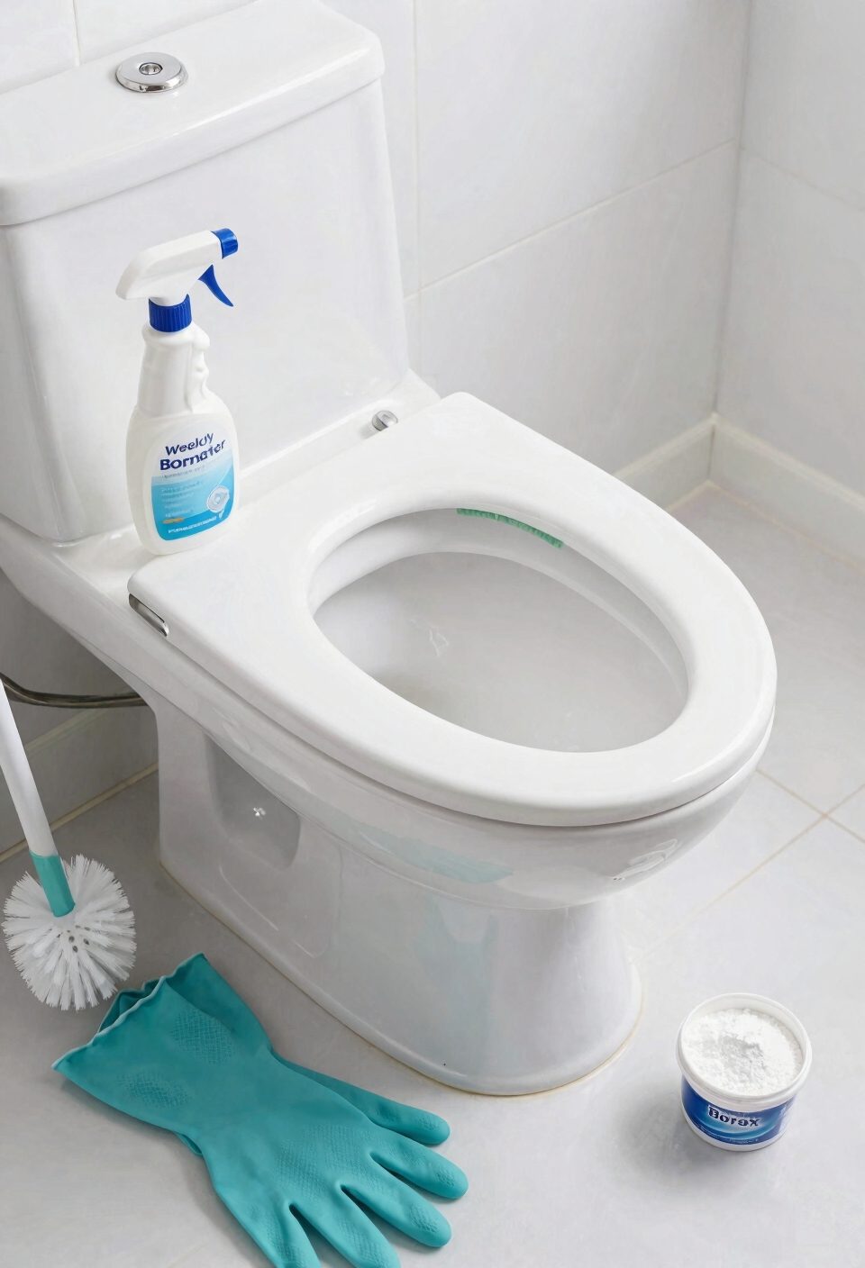 weekly bleach toilet cleaning